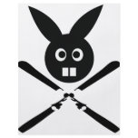 funny ski bunny icon full color flyer