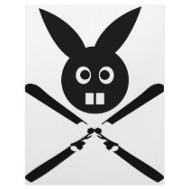 funny ski bunny icon letterhead