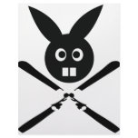 funny ski bunny icon customized letterhead