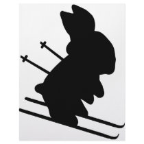 funny skier bunny icon letterhead