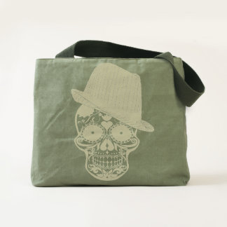 Funny Skull Design Tote