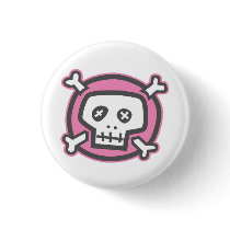 Funny Skull (grey style) button