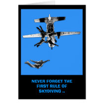 Funny sky diving birthday cards