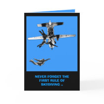 Funny sky diving birthday greeting cards