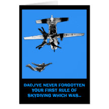 Funny skydiving birthday card