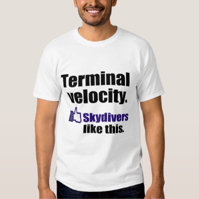 Funny skydiving shirt: Terminal Velocity Shirt