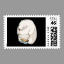 funny sledding chubby polar bear