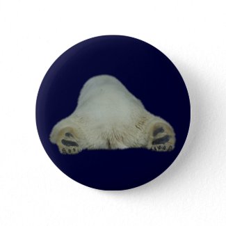 Funny Sleeping Polar Bear Button
