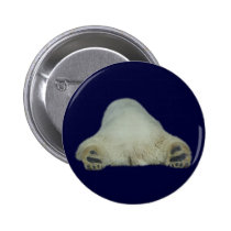 Funny Sleeping Polar Bear Button buttons