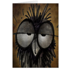 Funny Sleepy Owl Card