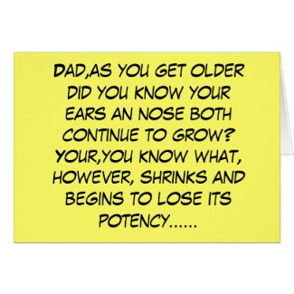 Funny slogan Father's Day Greeting Cards