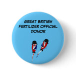 Funny slogan Union Jack Great British sperm Pinback Buttons