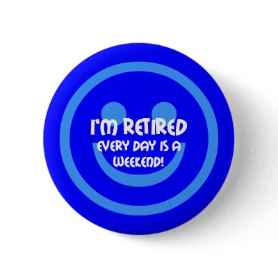 Funny smile retirement pins