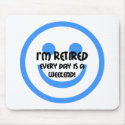 Funny smile retirement mousepads