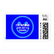 Funny smile retirement stamps