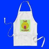 Funny smiley apron design