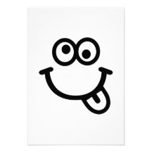 Funny smiley face custom announcements
