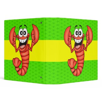 Funny Smiling Lobster binder