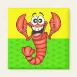 Funny Smiling Lobster Refrigerator Magnet