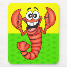 Funny Smiling Lobster Mouse Pad