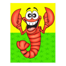 Funny Smiling Lobster Post Cards