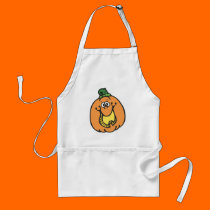 funny smiling pumpkin aprons