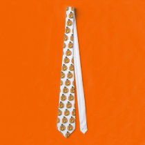 funny smiling pumpkin ties
