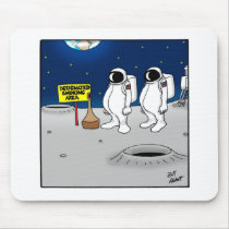 Funny Smoking in Space Cartoon Gifts mousepads