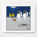 Funny Smoking in Space Cartoon Gifts mousepads by finerthingsbuffalo Funny Smoking in Space Cartoon Gifts mousepads