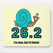 Funny snail marathon mousepad