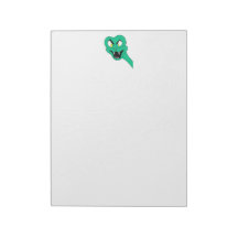 Funny Snake Cartoon. Memo Notepads