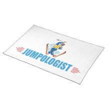 Funny Snow Ski Jumping Place Mats