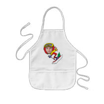 Funny Snow Skier Photo Face Template Apron