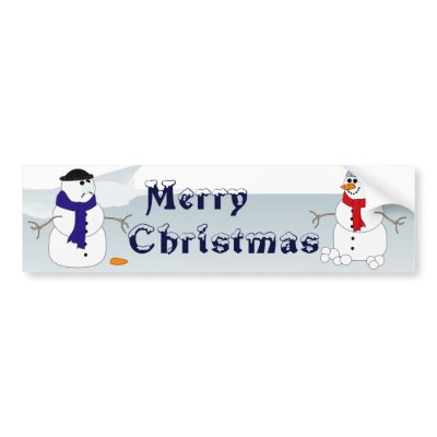 Funny Snowman Bumper sticker by hazengraphics