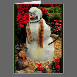Funny Snowman Christmas Card cards