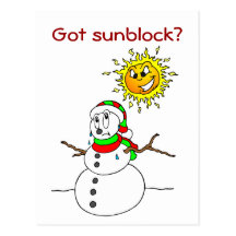 Funny Snowman Christmas Jokes Postcard