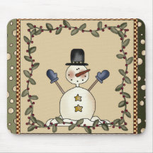 Funny Snowman Christmas Mousepad