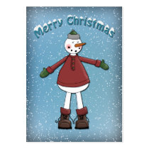 Funny Snowman design business cards