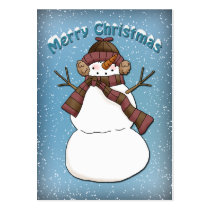 Funny Snowman design business cards
