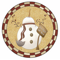 Funny Snowman Ornament photo sculptures
