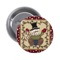 Funny Snowman buttons