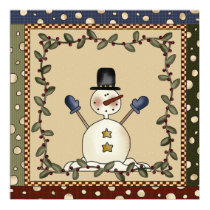 Funny Snowman Poster posters by christmas_tshirts Funny Snowman Poster posters