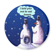 Funny Snowmen Cartoon magnets by GAZoomIn Funny Snowmen Cartoon magnets