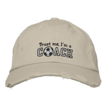 Funny Soccer Coach Embroidered Baseball Cap