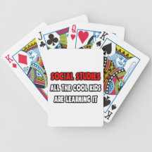 Funny Social Studies Teacher Shirts and Gifts Bicycle Card Deck
