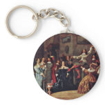 Funny Society By Hals Dirck Keychain