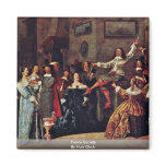 Funny Society By Hals Dirck Refrigerator Magnet