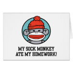 Funny Sock Monkey cards
