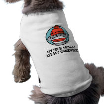Funny Sock Monkey Pet Tee Shirt