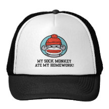 Funny Sock Monkey Mesh Hats